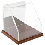 Plymor Clear Acrylic Slant Front Case W/ Hardwood Base Mirror Back, 6" X New. Price: $69.28.