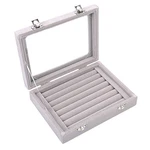 Ivosmart 7 Slots Velvet Glass Ring Jewellery Display Storage Box Tray Case Ho... New. Price: $14.71.