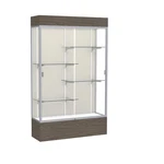 Reliant 48"W X 80"H 16"D Lighted Floor Case, Plaque Back, Satin Finish,... New. Price: $3841.03.
