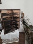 Sorbus Makeup Organizer - Clear Display Storage (3 L, 4 Drawers Bronze Glow) New. Price: $35.00.