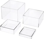 Set Of 4 Crystal Clear Acrylic Boxes Cube Display Buffet Nesting Risers With ... New. Price: $64.27.