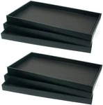New 888 Display Usa 6-PIECE 1-INCH Deep Black Full Size Plastic Stackable Jewelr. Price: $63.17.