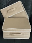 Martha Stewart Foldable Storage Bins Cubes Boxes With Lid Cubby Two Used. Price: $18.89.