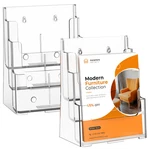 Fucdtefc 2 Pack Acrylic Brochure Holder 8.5X11 4 X9 Inches Universal Clear 3 New. Price: $95.62.