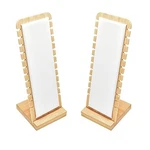 Bamboo Panel Jewelry Necklace Tabletop Display Boards Stand () 2 Pack White New. Price: $22.77.