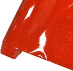 Holographic Laser Flash Crystal Red Pu Faux Leather Fabric Roll, 12''X53'', Nib New. Price: $15.00.