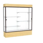 Reliant 72"W X 80"H 16"D Lighted Floor Case, White Back, Dk. Bronze... New. Price: $5186.87.