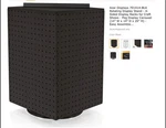 Azar Displays Four-sided Revolving 14"W X 20"H Pegboard Counter W/pegs Used. Price: $89.99.