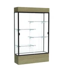 Reliant 48"W X 80"H 16"D Lighted Floor Case, White Back, Dk. Bronze... New. Price: $3841.03.