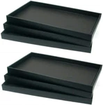 New 888 Display Usa 6-PIECE 1-INCH Deep Black Full Size Plastic Stackable Jewelr. Price: $63.99.