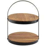 Tablecraft 10719 Two Tier Round Wood Acacia Display Stand - 11.8X11.5X15" New. Price: $81.76.