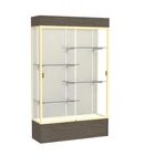 Reliant 48"W X 80"H 16"D Lighted Floor Case, Plaque Back, Champagne... New. Price: $3841.03.