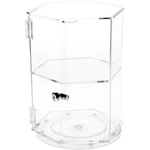 Plymor Acrylic Hexagonal Locking Case, Rotating Base, Shelf, 12"HX9.5"WX8.25"D New. Price: $192.46.