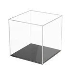 Kcgani Fully Assembled Acrylic Display Case With Black Base, Clear Cube New. Price: $35.60.