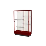 Heritage 48"W X 70"H 18"D Floor Case, Plaque Back, Hardwood Cordovan Finish New. Price: $2334.28.