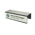 Changeable Cubicle Nameplate Holder 3 Inch Depth Satin Silver Black New. Price: $36.69.