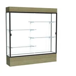 Reliant 72"W X 80"H 16"D Lighted Floor Case, White Back, Dk. Bronze... New. Price: $4887.93.