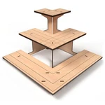 Corner Natural Wooden Tiered Display Stand Vendor Craft Show Shelf 1 2 New. Price: $33.79.