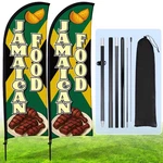 Buryeah 2 Sets Jamaican Food Feather Flag Kit, 7 Ft Swooper Fla... New. Price: $55.19.