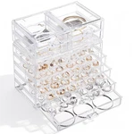 Ewen 7-TIER Extra-large Jewelry Organizer Box, Clear Acrylic Earring Necklace... New. Price: $42.00.