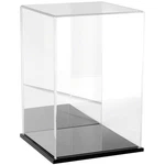 Plymor Clear Acrylic Case W/ Black Base (mirror Back), 8" X D 12" H New. Price: $125.75.