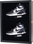 Wall-mount Shoe Display Case With Lockable Acrylic Door Black Double New. Price: $115.99.