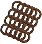 Worown 20 Pcs 3" Natural Grapevine Wreaths Set, Branch Inch, Brown. Price: $18.73.