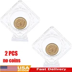 2PCS 1.57INCH Transparent Coin Holder Acrylic Display Case Collecting Box New. Price: $5.99.