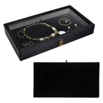 Wooden Jewelry Display Case, Pocket Knife Tempered Glass Top Lid New. Price: $29.87.