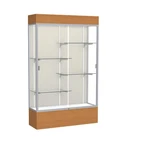 Reliant 48"W X 80"H 16"D Lighted Floor Case, Plaque Back, Satin Finish,... New. Price: $3522.32.