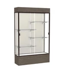 Reliant 48"W X 80"H 16"D Lighted Floor Case, Plaque Back, Dk. Bronze... New. Price: $3841.03.