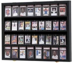 36 Graded Sports Card Display Case, Lockable Wall Frame With Uv Protection New. Price: $67.99.