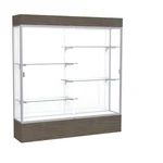 Reliant 72"W X 80"H 16"D Lighted Floor Case, White Back, Satin Finish, ... New. Price: $5032.40.