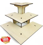 Torched 3-TIER Retail Display Corner Stand Shelves Portable New. Price: $44.99.