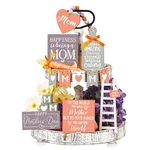 Sumind 15 Pcs Mother's Day Tiered Tray Decor Happy 8.1" X 5.1" 2.6", Brown New. Price: $36.99.