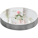 Suwimut Set Of 12 Round Trays, 10 Inch Glass Mirrors Candle Plate Large New. Price: $37.62.