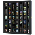 41 Shot Glass Display Case Holder Bar Collection Cabinet Wall Rack Shadow Wit... New. Price: $123.07.