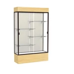 Reliant 48"W X 80"H 16"D Lighted Floor Case, Plaque Back, Dk. Bronze... New. Price: $3612.32.