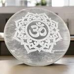 Selenite Charging Plate For Crystals And Healing Stones, 3" Round Disc New. Price: $10.99.