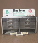Vtg Old Hickory Shoe Laces 8 Drawer Metal Countertop Display Mercantile Missing! Used. Price: $71.21.