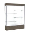 Reliant 60"W X 80"H 16"D Lighted Floor Case, White Back, Satin Finish, ... New. Price: $4763.81.