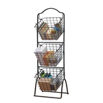 Fixturedisplays 11 47.6 Black 3-TIER Metal Market Basket Floor New. Price: $95.86.