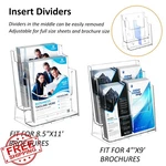 Fucdtefc 8.5X11" 4X9" Acrylic Brochure Holder Display New. Price: $44.99.