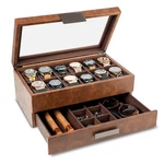 Glenor Co Watch Box With Valet Drawer For Men - 12 Slot Luxury Case Displa New. Price: $149.95.