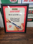 A86- Rare Vintage Stanley Tools Surfoam Framed 14 X 11" Cardboard Sign Display Used. Price: $199.99.