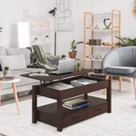 2 Drawer Lift Top Coffee Table With Hidden Compartment & Storage Shelve Espresso New. Price: $51.99.