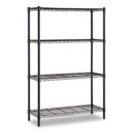 Whalen Furniture WS1436544B 4-SHELF Wire Shelving Unit, 36W X 14D 54H, Black New. Price: $99.30.