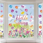 Gisgfim Spring Window Clings Decoration Tulip Flower Stickers Gard New. Price: $15.91.