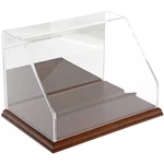 Plymor Acrylic Slant Front Case W/ Hardwood Base Mirror Back, 9" X 6" New. Price: $90.30.