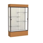 Reliant 48"W X 80"H 16"D Lighted Floor Case, Plaque Back, Dk. Bronze... New. Price: $3841.03.